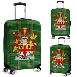 Irish Bourke Coat of Arms Family Crest Ireland Luggage Cover Irish National Tartan Irish County Luggage Cover