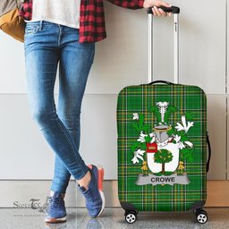 Irish Crowe or McEnchroe Coat of Arms Family Crest Ireland Luggage Cover Irish National Tartan Irish County Luggage Cover