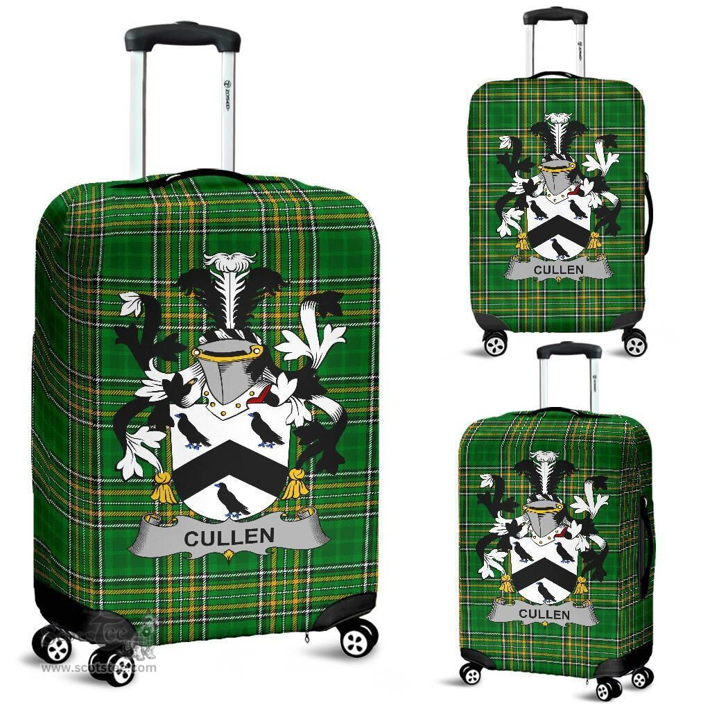 Irish Cullen or McCullen Coat of Arms Family Crest Ireland Luggage Cover Irish National Tartan Irish County Luggage Cover