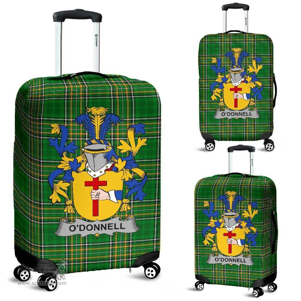 Irish Donnell or O'Donnell Coat of Arms Family Crest Ireland Luggage Cover Irish National Tartan Irish County Luggage Cover