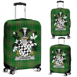 Irish Carson Coat of Arms Family Crest Ireland Luggage Cover Irish National Tartan Irish County Luggage Cover