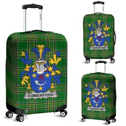 Irish Comerford Coat of Arms Family Crest Ireland Luggage Cover Irish National Tartan Irish County Luggage Cover