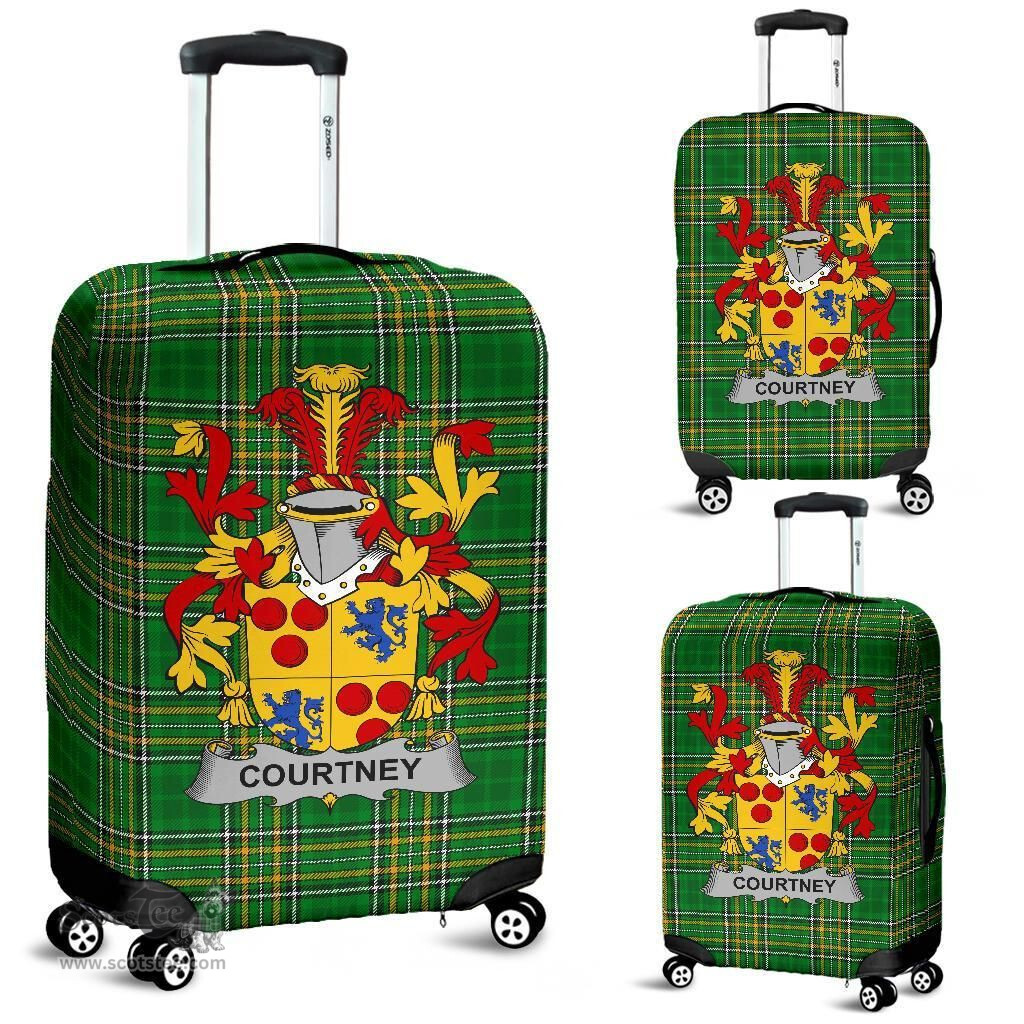 Irish Courtney Coat of Arms Family Crest Ireland Luggage Cover Irish National Tartan Irish County Luggage Cover