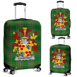 Irish Courtney Coat of Arms Family Crest Ireland Luggage Cover Irish National Tartan Irish County Luggage Cover