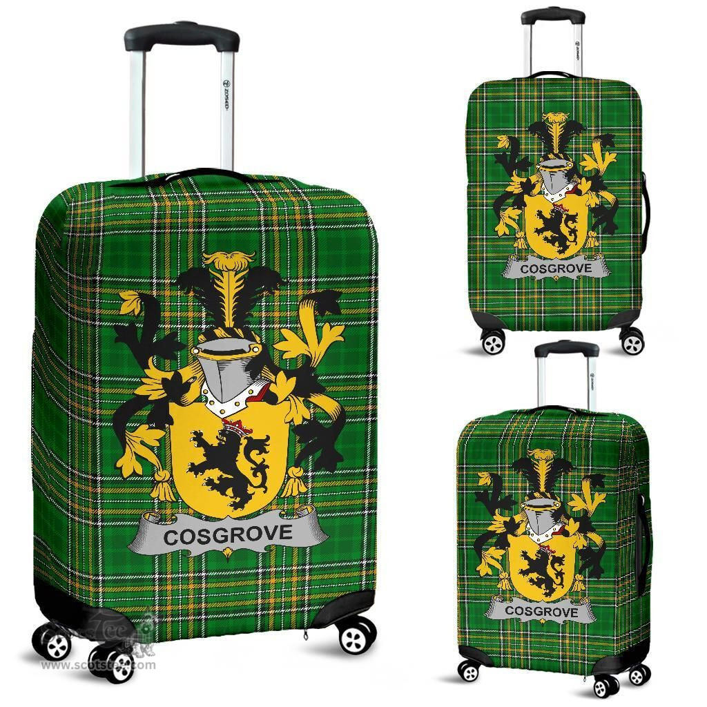 Irish Cosgrove or O'Cosgrave Coat of Arms Family Crest Ireland Luggage Cover Irish National Tartan Irish County Luggage Cover