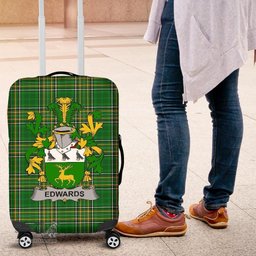 Irish Edwards Coat of Arms Family Crest Ireland Luggage Cover Irish National Tartan Irish County Luggage Cover