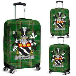 Irish Clements Coat of Arms Family Crest Ireland Luggage Cover Irish National Tartan Irish County Luggage Cover