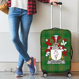 Irish Davoren or O'Davoren Coat of Arms Family Crest Ireland Luggage Cover Irish National Tartan Irish County Luggage Cover