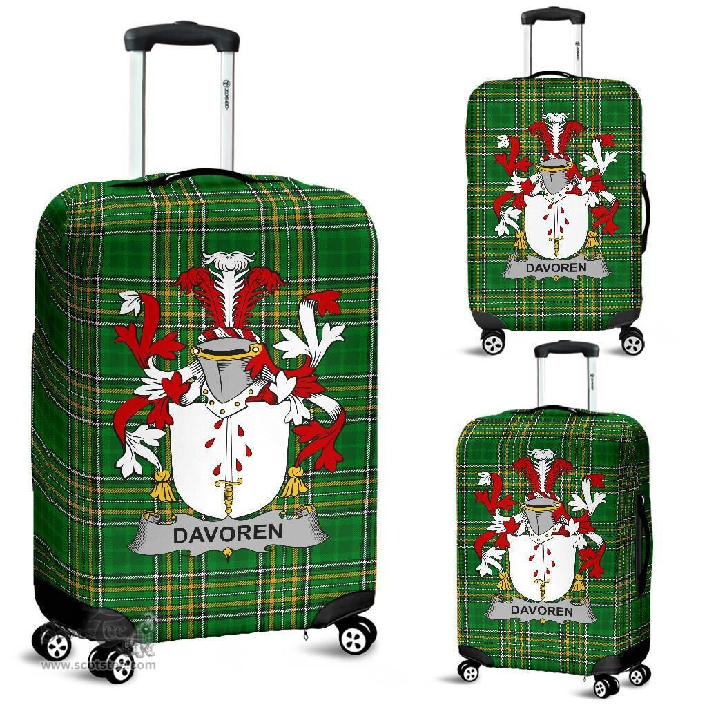 Irish Davoren or O'Davoren Coat of Arms Family Crest Ireland Luggage Cover Irish National Tartan Irish County Luggage Cover
