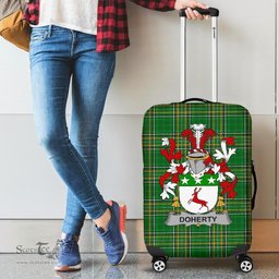 Irish Doherty or O'Doherty Coat of Arms Family Crest Ireland Luggage Cover Irish National Tartan Irish County Luggage Cover