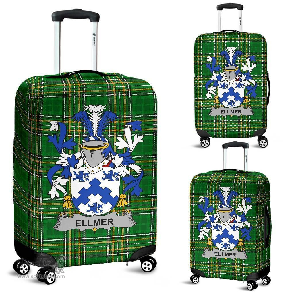 Irish Ellmer Coat of Arms Family Crest Ireland Luggage Cover Irish National Tartan Irish County Luggage Cover