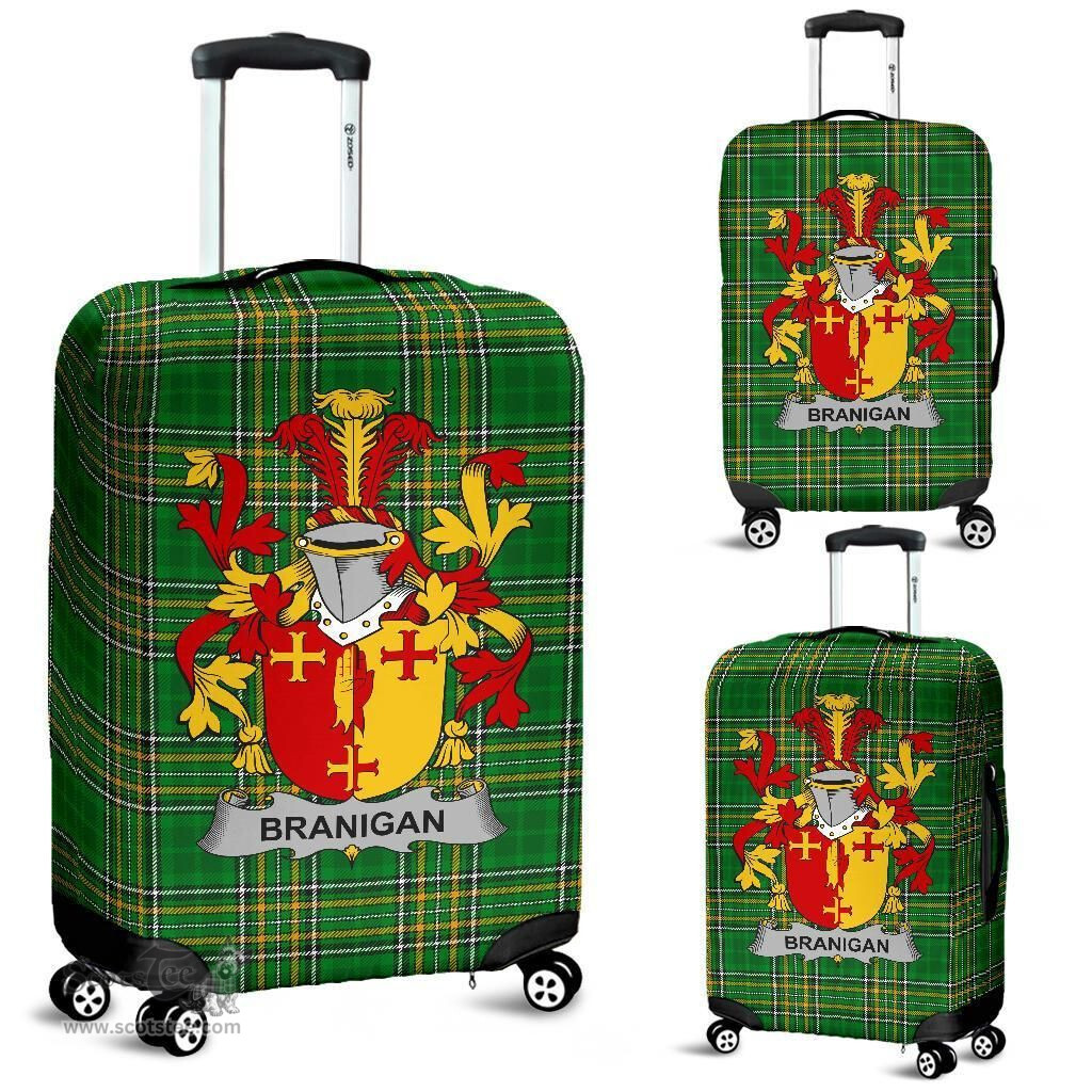 Irish Branigan or O'Branagan Coat of Arms Family Crest Ireland Luggage Cover Irish National Tartan Irish County Luggage Cover