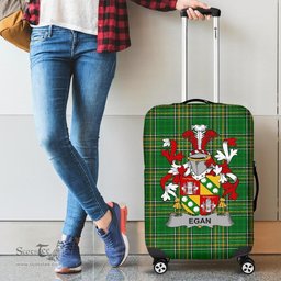 Irish Egan or McEgan Coat of Arms Family Crest Ireland Luggage Cover Irish National Tartan Irish County Luggage Cover
