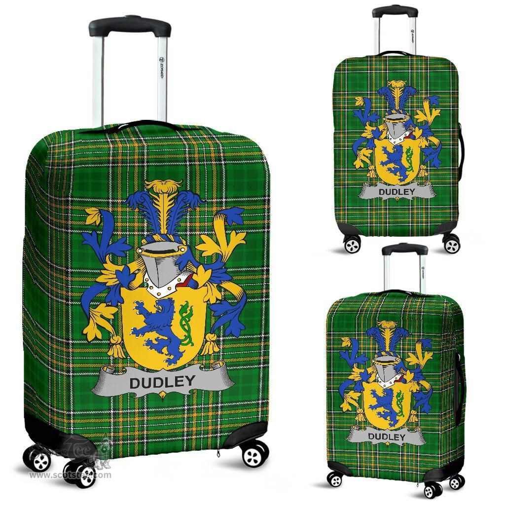 Irish Dudley Coat of Arms Family Crest Ireland Luggage Cover Irish National Tartan Irish County Luggage Cover