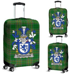 Irish Creighton Coat of Arms Family Crest Ireland Luggage Cover Irish National Tartan Irish County Luggage Cover