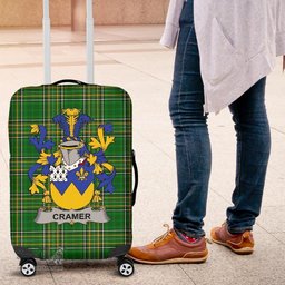 Irish Cramer Coat of Arms Family Crest Ireland Luggage Cover Irish National Tartan Irish County Luggage Cover