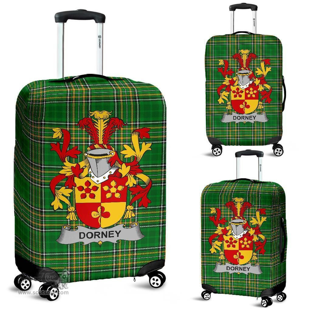 Irish Dorney or O'Dorney Coat of Arms Family Crest Ireland Luggage Cover Irish National Tartan Irish County Luggage Cover