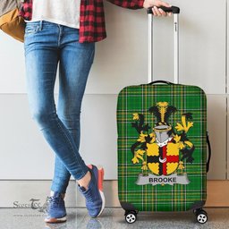 Irish Brooke Coat of Arms Family Crest Ireland Luggage Cover Irish National Tartan Irish County Luggage Cover