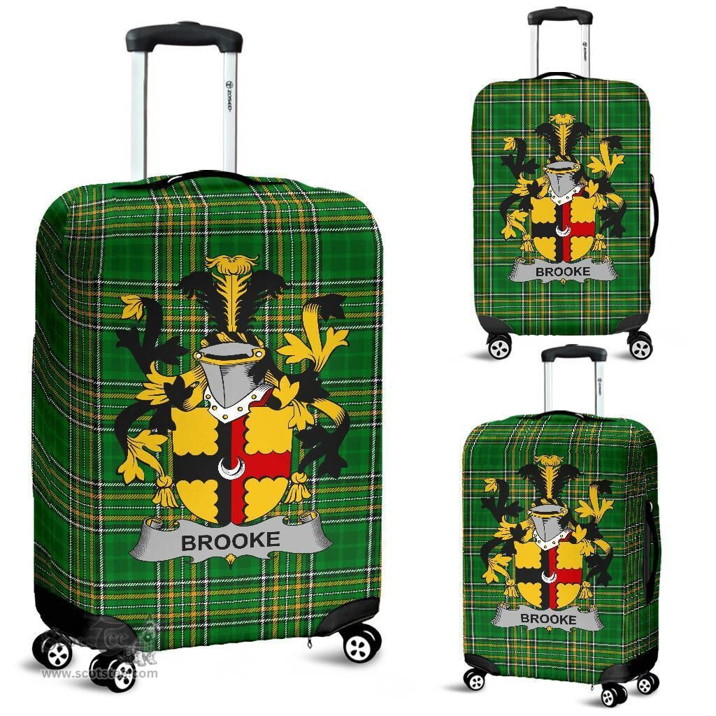 Irish Brooke Coat of Arms Family Crest Ireland Luggage Cover Irish National Tartan Irish County Luggage Cover