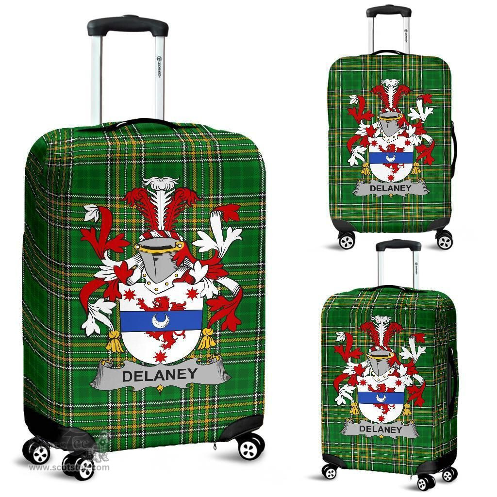 Irish Delaney or O'Delany Coat of Arms Family Crest Ireland Luggage Cover Irish National Tartan Irish County Luggage Cover