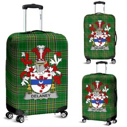 Irish Delaney or O'Delany Coat of Arms Family Crest Ireland Luggage Cover Irish National Tartan Irish County Luggage Cover