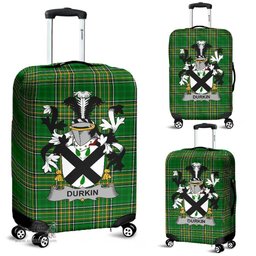 Irish Durkin or O'Durkin Coat of Arms Family Crest Ireland Luggage Cover Irish National Tartan Irish County Luggage Cover