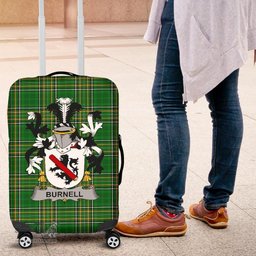 Irish Burnell Coat of Arms Family Crest Ireland Luggage Cover Irish National Tartan Irish County Luggage Cover