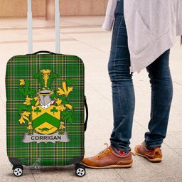 Irish Corrigan or O'Corrigan Coat of Arms Family Crest Ireland Luggage Cover Irish National Tartan Irish County Luggage Cover