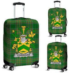 Irish Corrigan or O'Corrigan Coat of Arms Family Crest Ireland Luggage Cover Irish National Tartan Irish County Luggage Cover