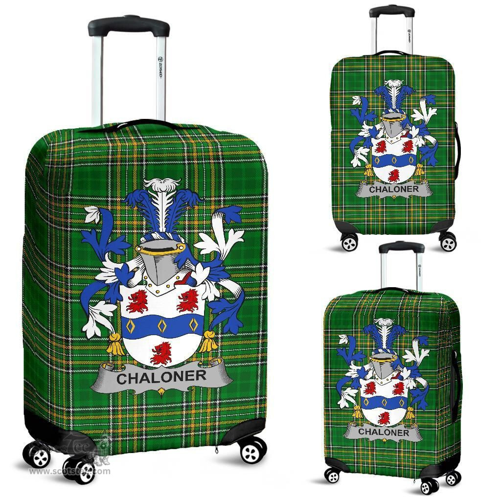 Irish Chaloner Coat of Arms Family Crest Ireland Luggage Cover Irish National Tartan Irish County Luggage Cover