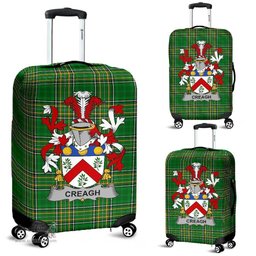 Irish Creagh Coat of Arms Family Crest Ireland Luggage Cover Irish National Tartan Irish County Luggage Cover