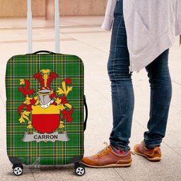 Irish Carron Coat of Arms Family Crest Ireland Luggage Cover Irish National Tartan Irish County Luggage Cover