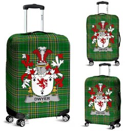 Irish Dwyer or O'Dwyer Coat of Arms Family Crest Ireland Luggage Cover Irish National Tartan Irish County Luggage Cover