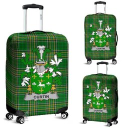 Irish Curtin or McCurtin Coat of Arms Family Crest Ireland Luggage Cover Irish National Tartan Irish County Luggage Cover