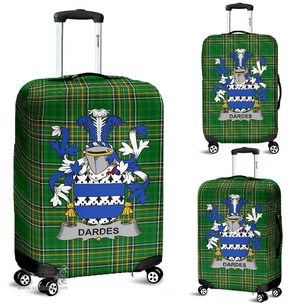 Irish Dardes or Dardis Coat of Arms Family Crest Ireland Luggage Cover Irish National Tartan Irish County Luggage Cover