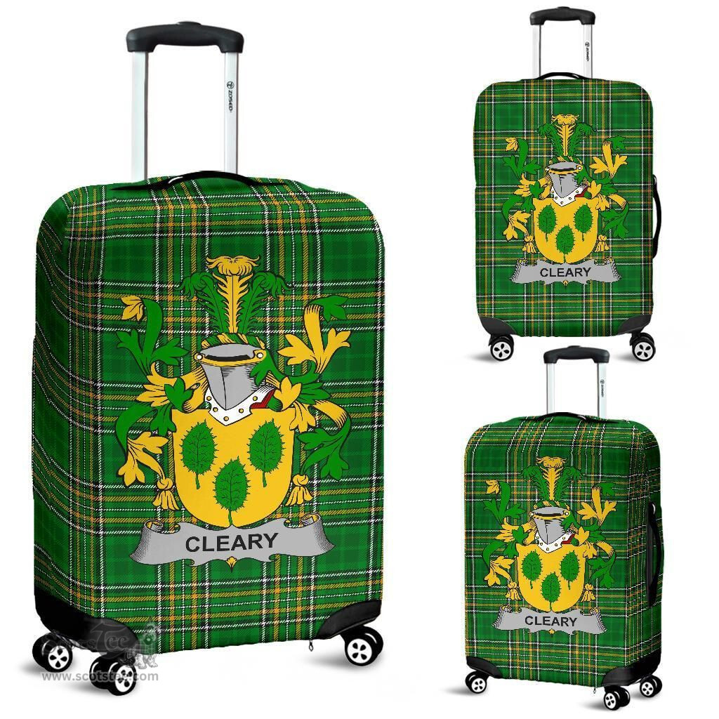Irish Cleary or O'Clery Coat of Arms Family Crest Ireland Luggage Cover Irish National Tartan Irish County Luggage Cover