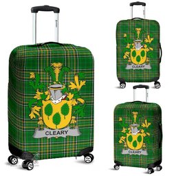 Irish Cleary or O'Clery Coat of Arms Family Crest Ireland Luggage Cover Irish National Tartan Irish County Luggage Cover