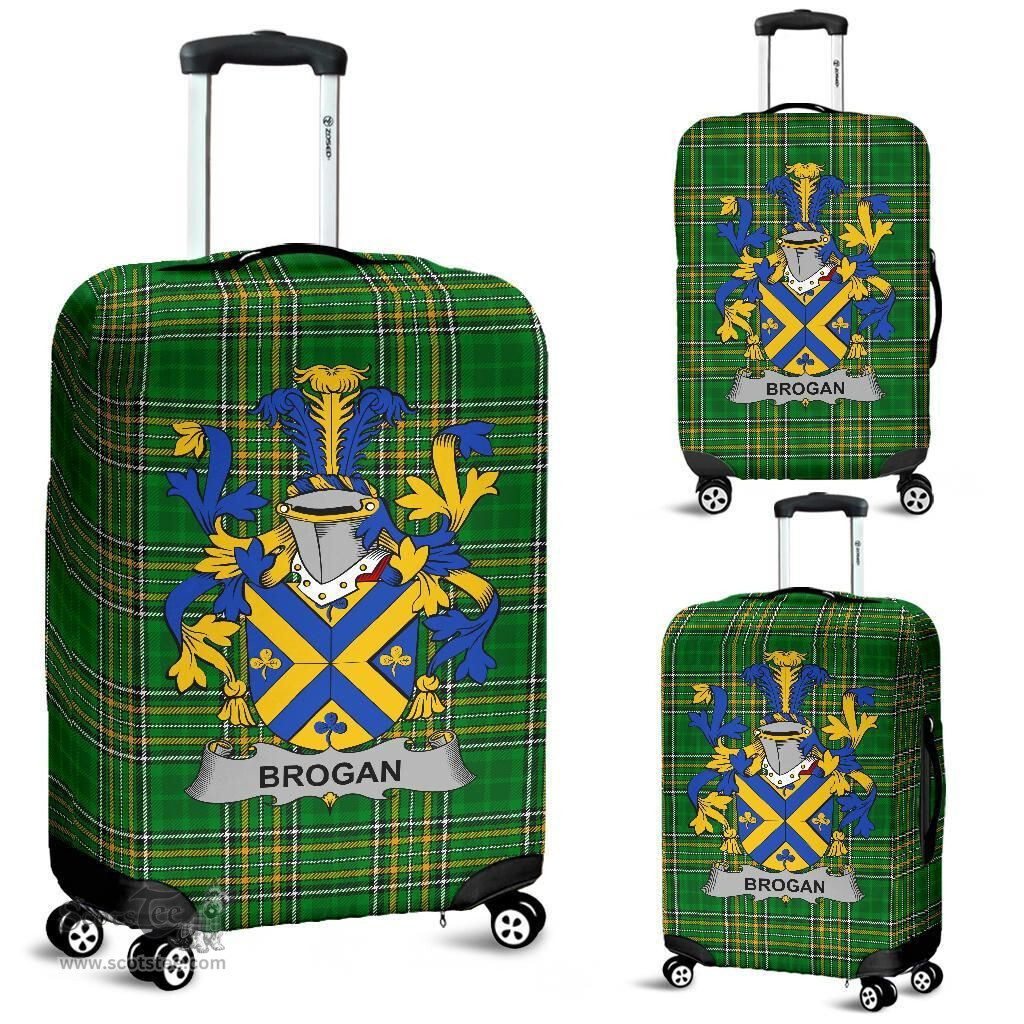 Irish Brogan or O'Brogan Coat of Arms Family Crest Ireland Luggage Cover Irish National Tartan Irish County Luggage Cover