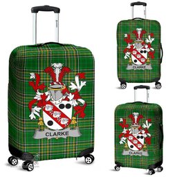 Irish Clarke Coat of Arms Family Crest Ireland Luggage Cover Irish National Tartan Irish County Luggage Cover