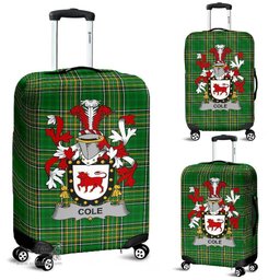 Irish Cole Coat of Arms Family Crest Ireland Luggage Cover Irish National Tartan Irish County Luggage Cover