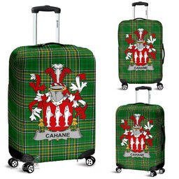 Irish Cahane or O'Cahane Coat of Arms Family Crest Ireland Luggage Cover Irish National Tartan Irish County Luggage Cover