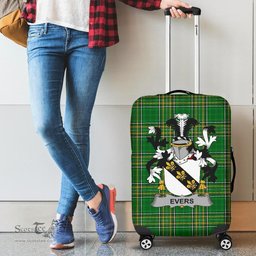 Irish Evers Coat of Arms Family Crest Ireland Luggage Cover Irish National Tartan Irish County Luggage Cover