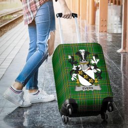Irish Evers Coat of Arms Family Crest Ireland Luggage Cover Irish National Tartan Irish County Luggage Cover