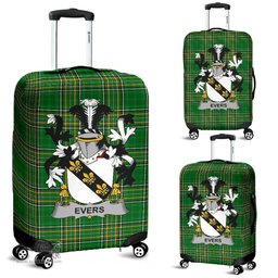 Irish Evers Coat of Arms Family Crest Ireland Luggage Cover Irish National Tartan Irish County Luggage Cover