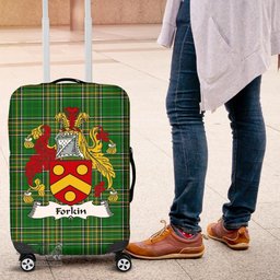 Irish Forkin Coat of Arms Family Crest Ireland Luggage Cover Irish National Tartan Irish County Luggage Cover