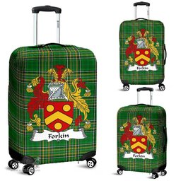 Irish Forkin Coat of Arms Family Crest Ireland Luggage Cover Irish National Tartan Irish County Luggage Cover