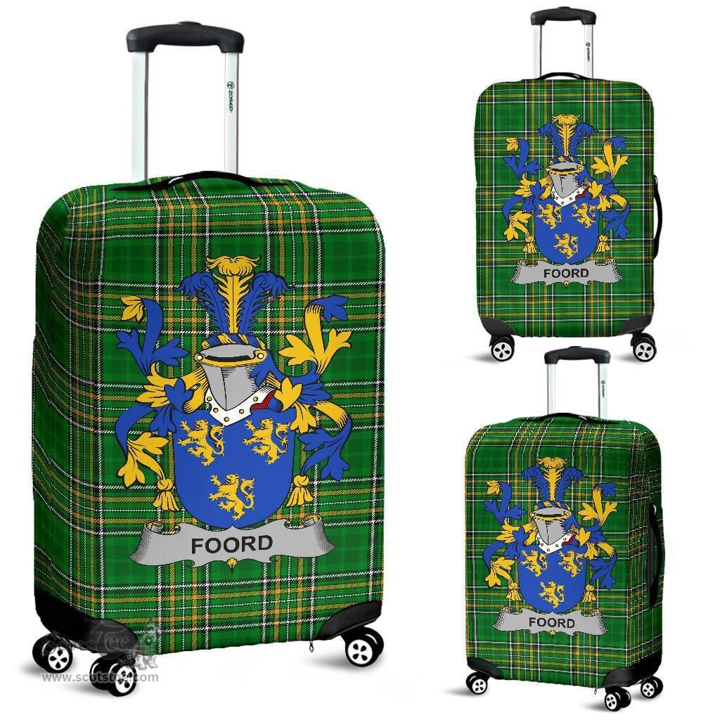 Irish Foord Coat of Arms Family Crest Ireland Luggage Cover Irish National Tartan Irish County Luggage Cover