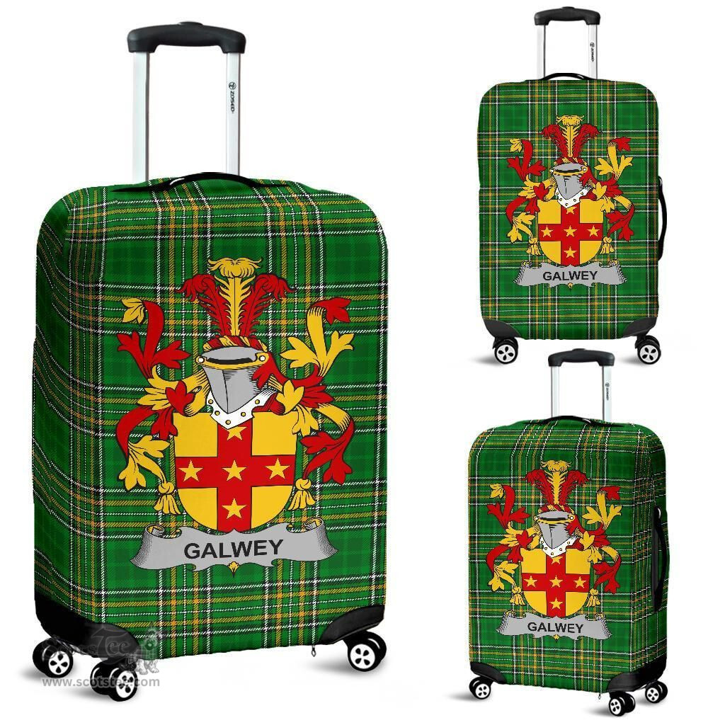 Irish Galwey Coat of Arms Family Crest Ireland Luggage Cover Irish National Tartan Irish County Luggage Cover
