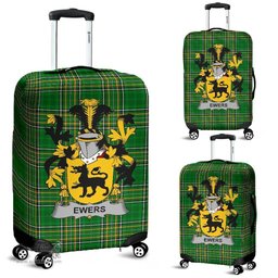 Irish Ewers Coat of Arms Family Crest Ireland Luggage Cover Irish National Tartan Irish County Luggage Cover