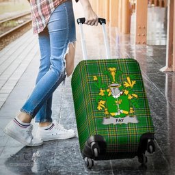 Irish Fay or O'Fee Coat of Arms Family Crest Ireland Luggage Cover Irish National Tartan Irish County Luggage Cover